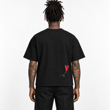 Words to Live By DWUL Black Cotton Boxy Tee