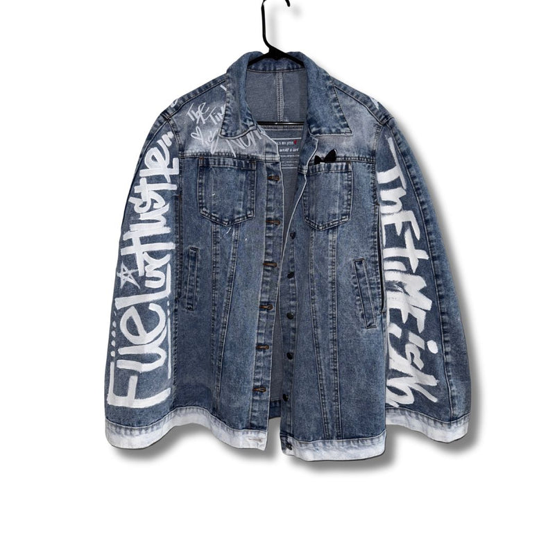 The Do What u Fear Poncho Jean Jacket