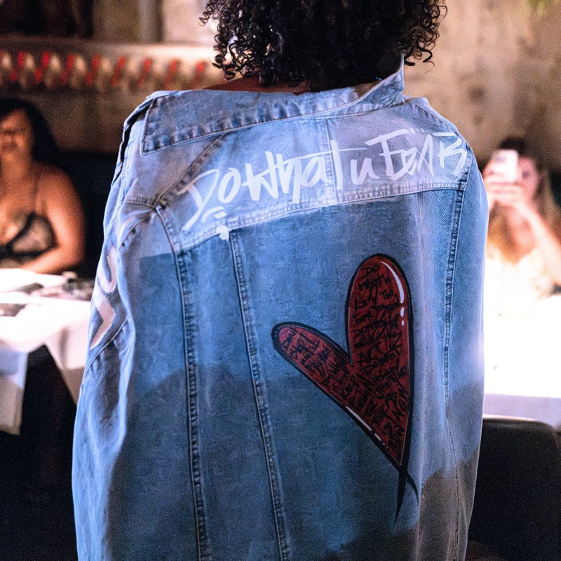 The Do What u Fear Poncho Jean Jacket