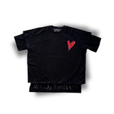 Unisex Dwul 2 layered Heart Tee