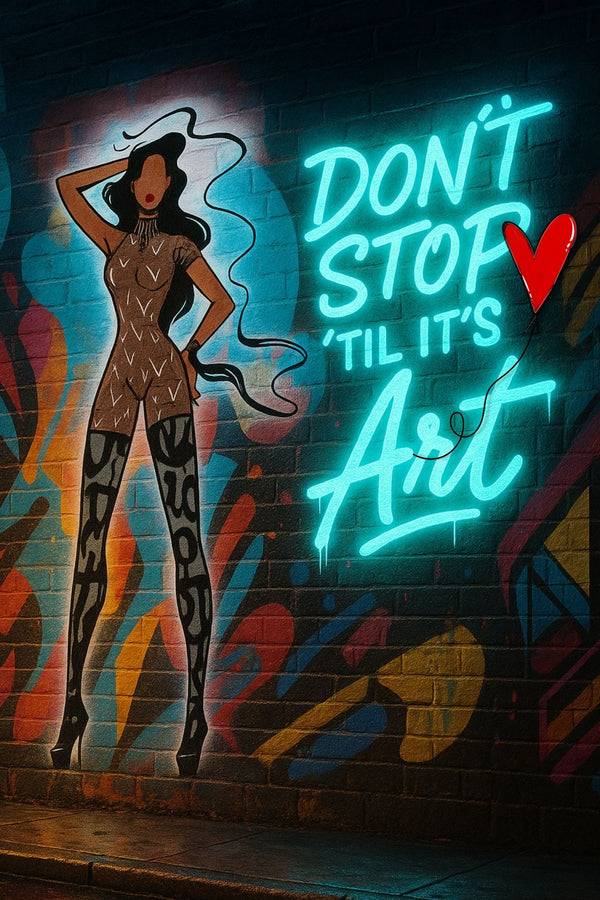 Don't Stop Until It's Art Girl! – 8x12 Framed Art Print