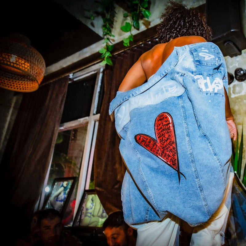 The Do What u Fear Poncho Jean Jacket