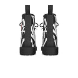 DWUL ladies hand-painted art boots with black bottom, front view