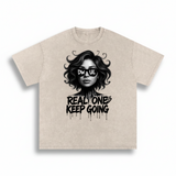 Real Ones Keep Going - Snow Washed Cotton T-Shirt
