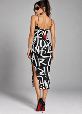 Don’t Stop Til It’s Art – Mesh Fitted Maxi Dress