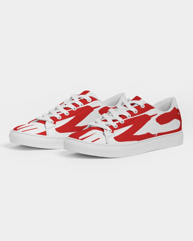 DWUL Red Hand Painted Women's Faux-Leather Kicks